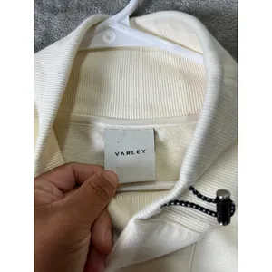 Varley Woods Sweat Sweatshirt Medium Ivory Cream Mock Neck Pullover‎ Athleisure thumbnail 3