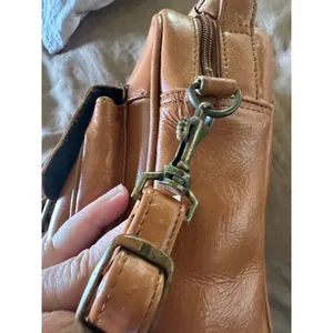 Frye Carmel Brown Genuine Leather Boho Satchel Small Anti Theft Crossbody Bag thumbnail 13