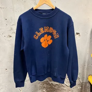 Soffe Clemson University 90s Navy Blue Paw Logo Crewneck Sweatshirt Large L thumbnail 1