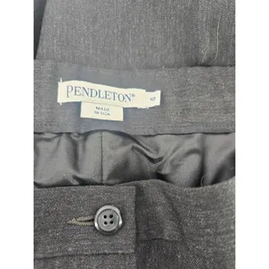 Pendleton Dress‎ Pants Womens 10 Gray Virgin Wool Made in USA Classic Trousers thumbnail 3