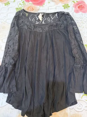 Streetwear Society Black Lace Embroidery Long Sleeve Blouse thumbnail 3