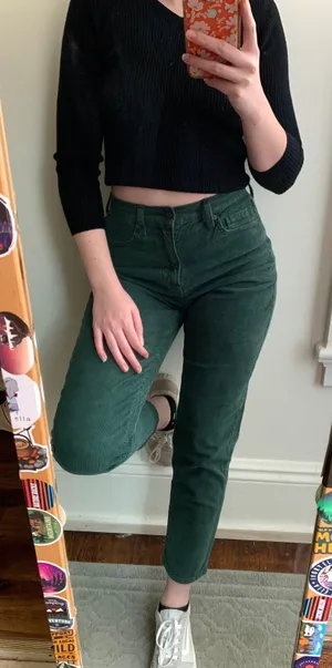 American Eagle Green Corduroy Pants thumbnail 5