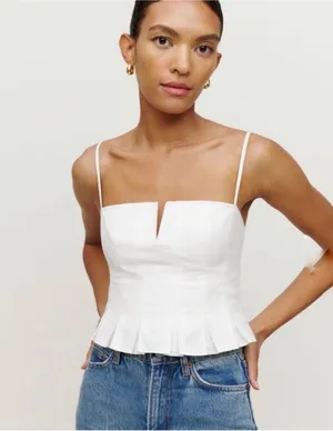 Reformation off-white spaghetti strap top NEW 
NWT thumbnail 1