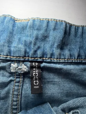 H&M Light Denim Cargo Mini Skirt thumbnail 2