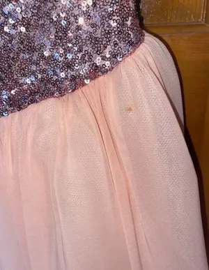 ASOS Dress Blush Pink Sequin Mini Formal Princess Dress US 4 thumbnail 6