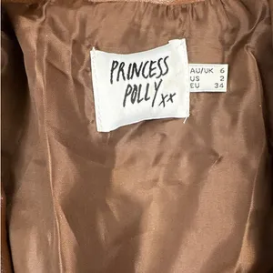 Princess Polly - Next In Line Faux Leather Oversized Biker Jacket in Brown thumbnail 2
