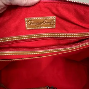 NEW Dooney & Bourke Sena Sea Foam Gingham Leather Zip Top Shopper Shoulder Bag thumbnail 13