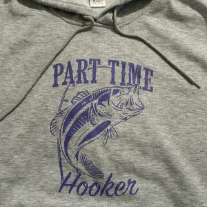 Graphic Gray Hoodie with Purple Print medium thumbnail 3