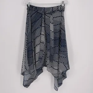 Banana Republic Factory Handkerchief Skirt Blue & White Polka Dot Women’s Size 2 thumbnail 2