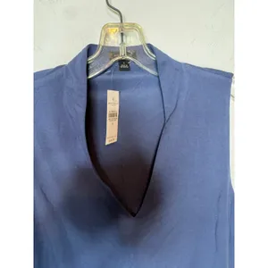Brand New Ann Taylor Women's Small S Blue Dream V Neck Sleeveless Tank Blouse thumbnail 4