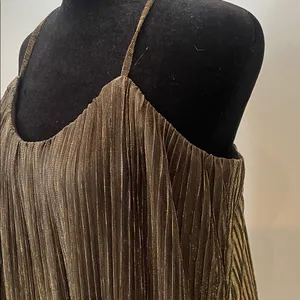 Miss Me Elegant Gold on black Fringe Women's Top thumbnail 2