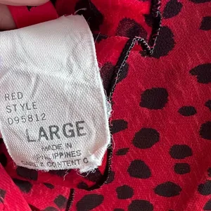 Natori Robe & Nightgown Set Red and Black Leopard Spots Ruffle Size Medium Large thumbnail 11