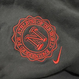 Nike navy quarter‎ zip crop with red embroidery. Size S thumbnail 3