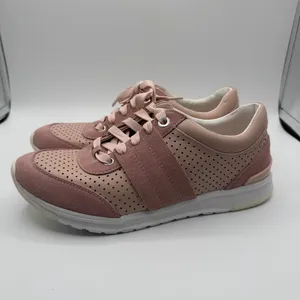 Foot Petals Pink Leather Suede Perforated Comfort Sneakers Women’s 8M thumbnail 3