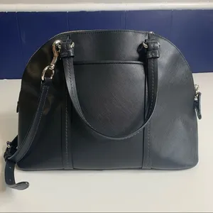 Coach‎ Cora Peyton Black Saffiano Leather Domed Satchel thumbnail 5