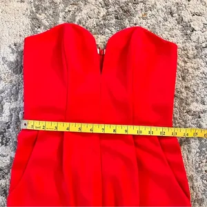 AMANDA UPRICHARD Red Cherri Sweetheart Jumpsuit NWOT Size‎ P thumbnail 10