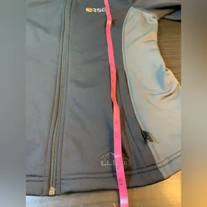 LL Bean Jacket Women’s XL Full‎ Zip Fleece Lined Soft-shell Black Athletic Logo thumbnail 9