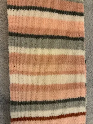 Women’s NatonMcNaughton Striped Pink Multicolor Knit Fringe Scarf Size Mediu thumbnail 5