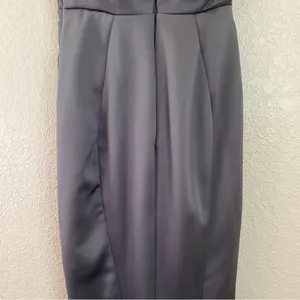 House of CB Fleur SHADOW SATIN STRAPLESS GOWN corset gray maxi dress size L NWOT thumbnail 8
