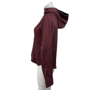 New Balance Women's Maroon Red Heat Green Hoodie Hooded Running Sweatshirt M thumbnail 2