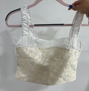 Peppermayo White And Gold Bustier Top thumbnail 2