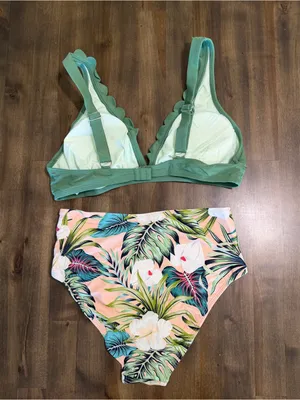 Cupshe NEW Two Piece High Waisted Swim Suit Mixed Size M/L #260930 thumbnail 6