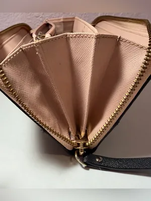 Kate Spade New York Black Pink Colorblock Saffiano Leather Wallet thumbnail 6