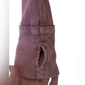 Altar’d State Waffle Knit Thermal Long Sleeve Top Mauve Women’s Large‎ thumbnail 4