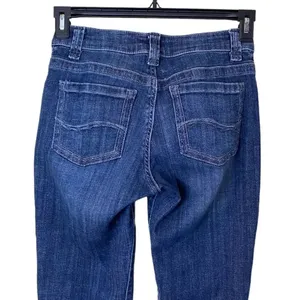 Lee Slender Secret Blue Jeans Size 4 Medium Crystal Accents Lower On The Waist thumbnail 9