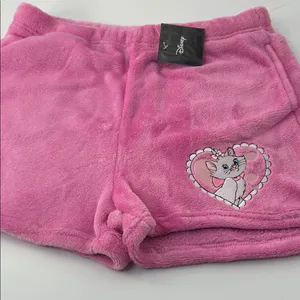 Disney Pink Fleece Shorts with Heart Cat Design thumbnail 15