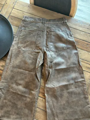 Free People We the Free Misha Barrel Vegan Brown Pants 28 thumbnail 11