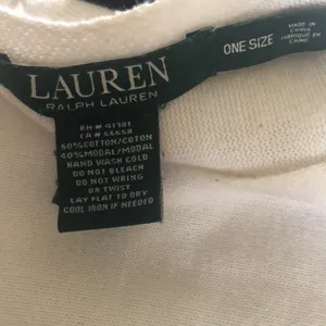 Lauren Ralph Lauren Knit Sweater Poncho Cape One Size White & Black Batwing thumbnail 8