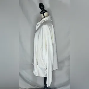 FP Movement Free People White French Terry V-Neck Oversized Polo Sweatshirt Lg thumbnail 7