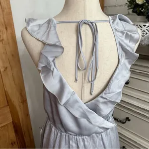 Show Me Your MuMu Light Blue Ruffle Wrap Dress thumbnail 8