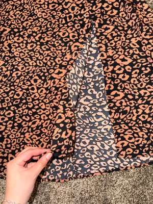 Leopard Print Women's Skirt Size Medium Orange thumbnail 2