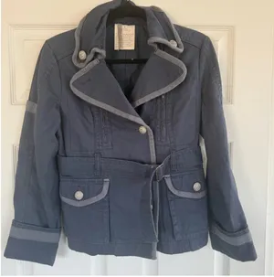 Anthropologie Elevenses 'Gramercy' Masterpiece | Structured Military Tunic Coat | Sz 6 thumbnail 3