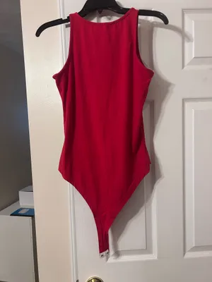 Red Tank Top Bodysuit Size L thumbnail 2