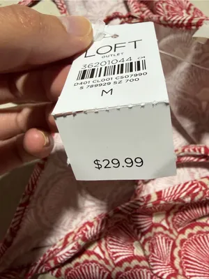 Loft outlet NWT Patterned Spaghetti Strap Tank Top MEDIUM MSRP$30 thumbnail 7