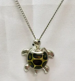 Sea Turtle Charm Necklace Silver thumbnail 3
