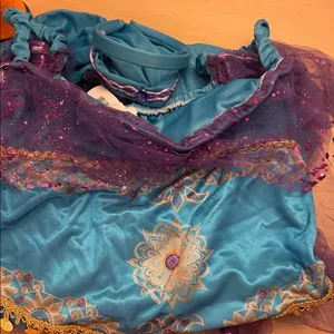 #4 Women's 2Pc Gypsy Belly Dancer 💃 Halloween 🎃 Costume Blue Purple size Medium thumbnail 4