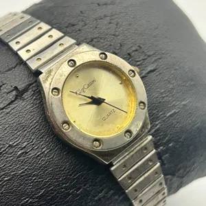 Vintage Oleg Cassini Silver-tone Women’s Quartz Watch Working New Battery thumbnail 3