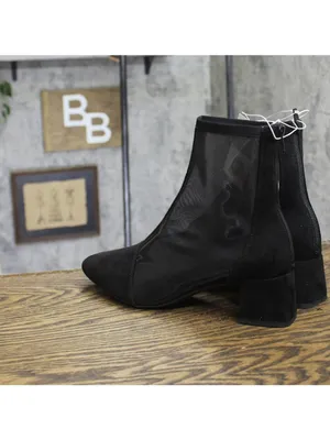 A New Day Celaena Mesh Block Heel Mid-Calf Boots with Memory Foam Black 8.5M thumbnail 2