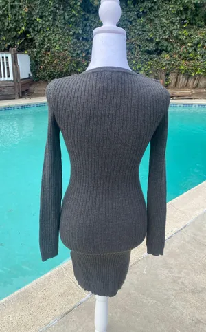 Grey Winter Sweater Dress thumbnail 2