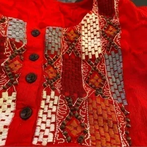 Embellished Sleeveless Top Red Size M thumbnail 5