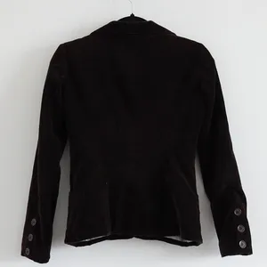 Vintage Y2K Juicy Couture Dark Brown Velour Blazer Jacket (Sample Piece) Size P thumbnail 3