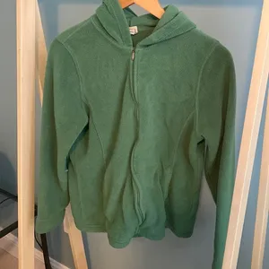 L.L. Bean Polartec Green Fleece Full Zip Jacket Medium Coat Preowned thumbnail 1