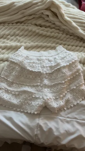 white lace summer shorts thumbnail 2