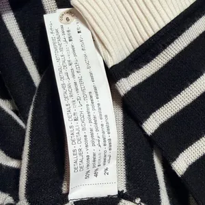 Zara Womens Black White Striped Mock Neck Knit Sweater Size Large Relaxed Fit thumbnail 6
