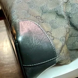 Gucci Black Tote Hand Bag with Iconic GG Design thumbnail 9