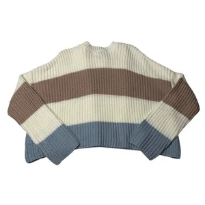 Sincerely Jules Neutral Striped Sweater Bundle M Coastal Grandma Cozy Knit Oversized thumbnail 12